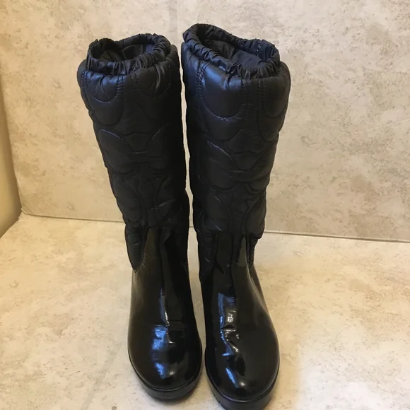 NEW COACH CANTINA QUILTED BOOTS IN BLACK size 6.5 - Picture 12 of 12